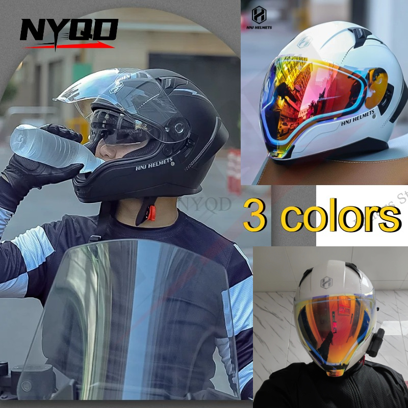 Scooter Helmet Set - Casco integral certificado por DOT, abatible,