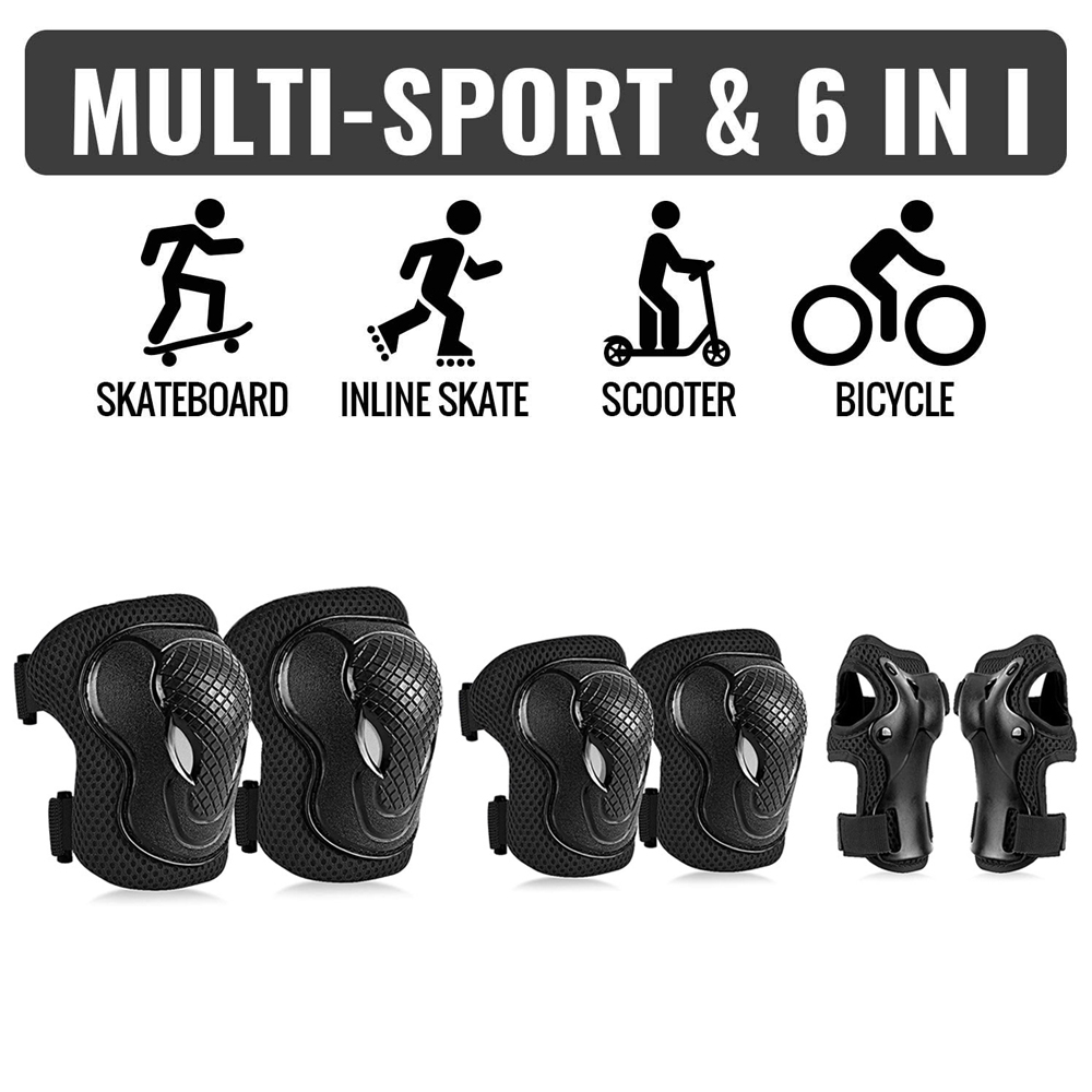 GOMOREON 6 unids/set rodillera - Scooter Helmet Set reseña y precio